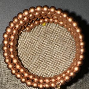 Copper colored bead winding bracelet