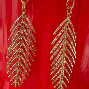 Gold plated Leaf earrings