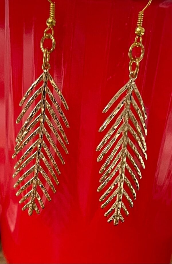 Gold plated Leaf earrings