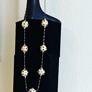 Satellite Beads on Gold/Brown Chain