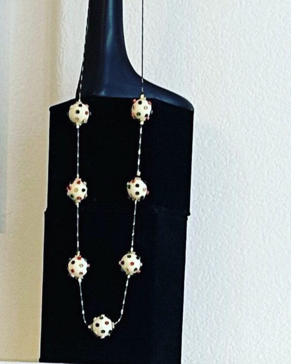 Satellite Beads on Gold/Brown Chain