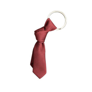 Burgundy mini necktie key chain