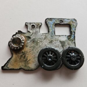 Metal Steam Engine art or ornament