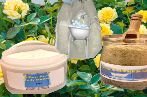 Gift of Roses Yellow Rose and Lemongrass Bath & Body Sets