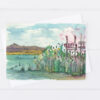 Stillwater Wildlife Refuge Fallon Nevada Watercolor Greeting Card Historical Landmark