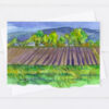 Farm Field Fallon Nevada Watercolor Greeting Card Landmark