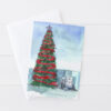 Christmas Tree Fallon Nevada Watercolor Greeting Card Historical Landmark