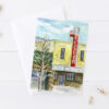 Theater Fallon Nevada Watercolor Greeting Card Historical Landmark