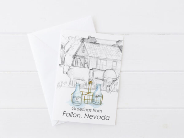 Fallon Nevada Greeting Cards Desert Mountains Lake Lahontan