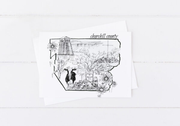 Nevada Counties Greeting Cards State Landmarks Agriculture Botanicals Animals