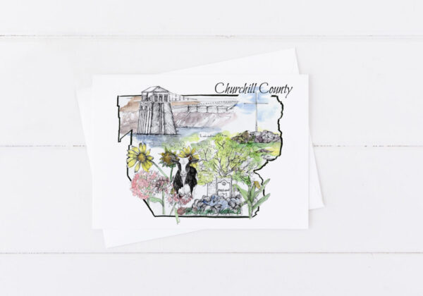 Nevada Counties Greeting Cards State Landmarks Agriculture Botanicals Animals