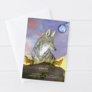 Nevada Wildlife Greeting Cards Pronghorn Deer Coyote Watercolor