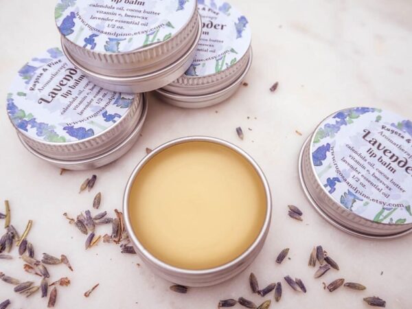 Lavender Lip Balm Dry Skin Soother All Natural Aromatherapy Calm Emotions