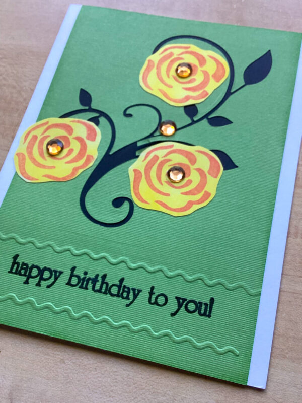 Happy birthday floral card
