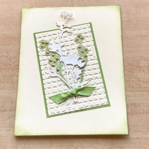 Vanilla color delicate florals greeting card