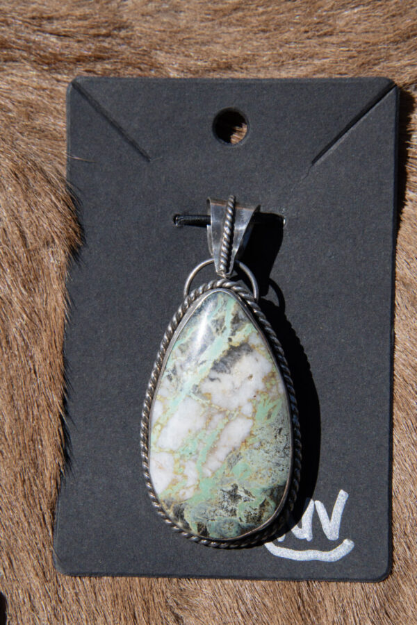 Broken Arrow Variscite Pendant
