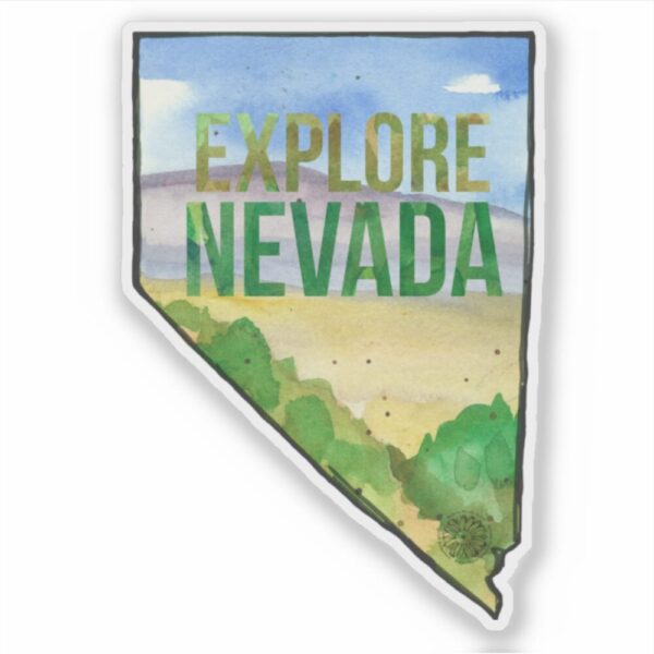 Nevada State Shape Stickers Explore Don’t Fence Me In Desert Bighorn