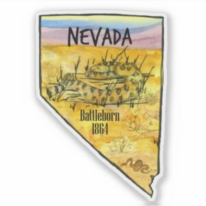 Nevada State Shape Stickers Explore Don’t Fence Me In Desert Bighorn