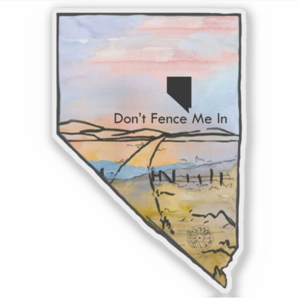 Nevada State Shape Stickers Explore Don’t Fence Me In Desert Bighorn