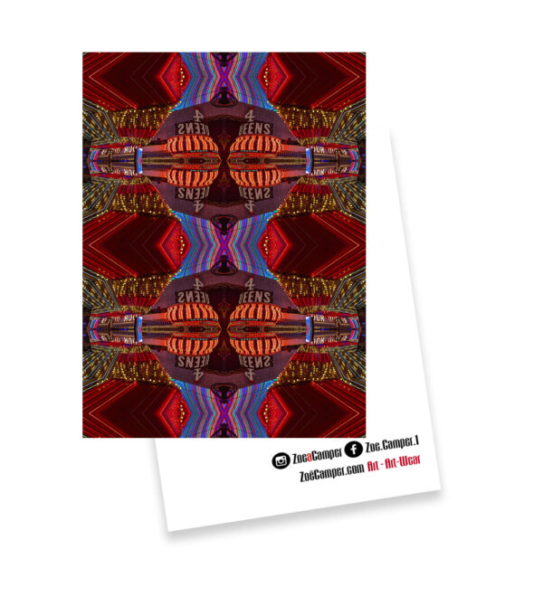 4 Queens Hotel and Casino Las Vegas – 5″x7″ Greetings Card