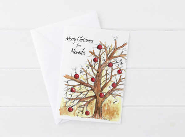 Nevada Christmas Cards Desert Snow Joshua Trees