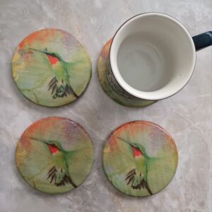 VET-MADE WOOD DECOUPAGE COASTER SET