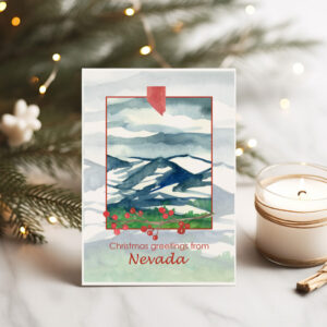 Nevada Christmas Cards Desert Snow Joshua Trees