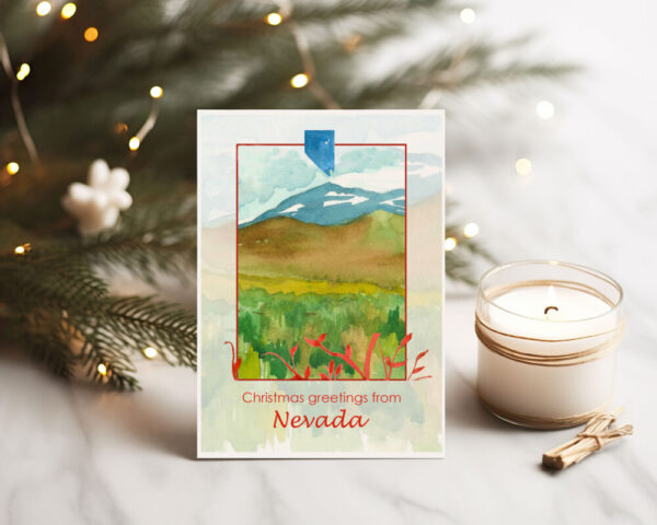 Nevada Christmas Cards Desert Snow Joshua Trees