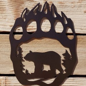 Metal Bear Paw Wall Art