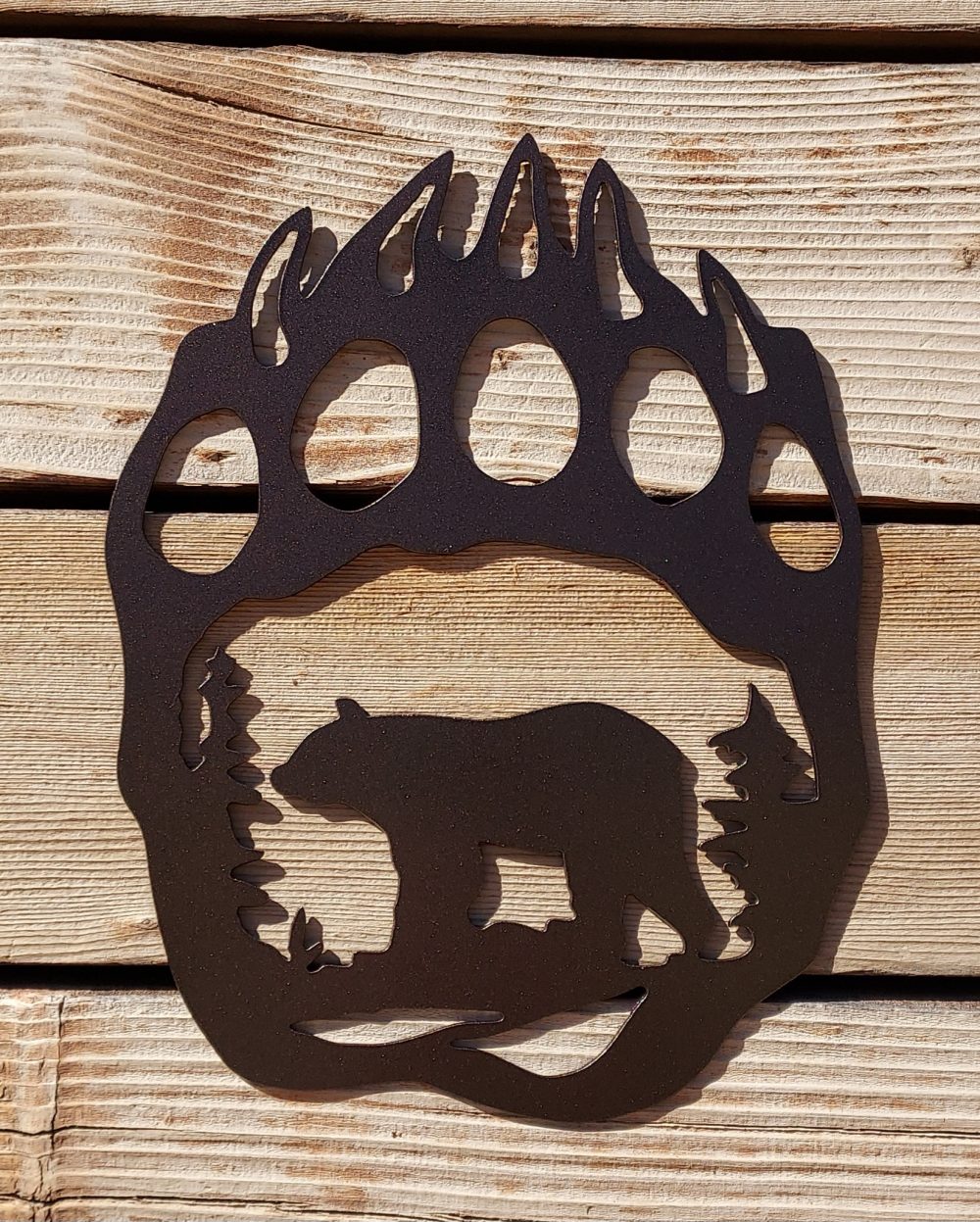 Metal Bear Paw Wall Art