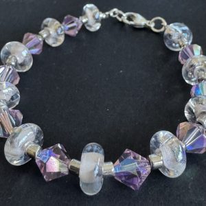 Pearly Artisan Glass Beaded Bracelet