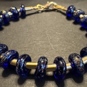 Royal Blue Artisan Beaded Bracelet