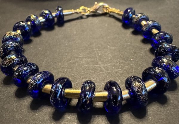 Royal Blue Artisan Beaded Bracelet