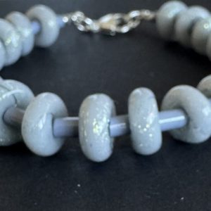 GRAY Artisan Glass Beaded Bracelet