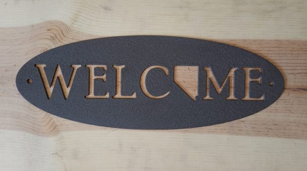 Nevada Welcome Metal Sign