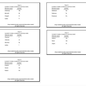 Chemistry: Chapter 1- Section 3 of 3-Element symbols