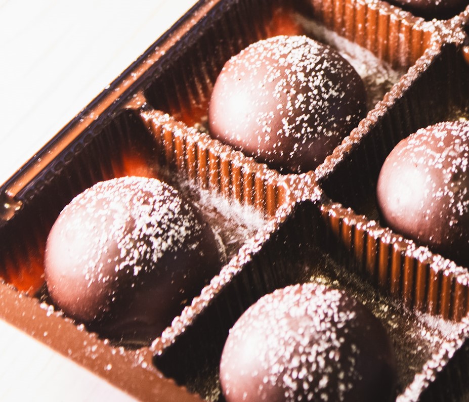 Chocolate Peanut Butter Balls: 4 Count Box