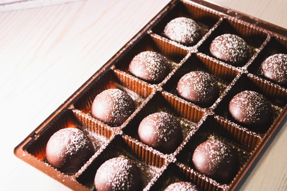 Chocolate Peanut Butter Balls: 12 Count Box