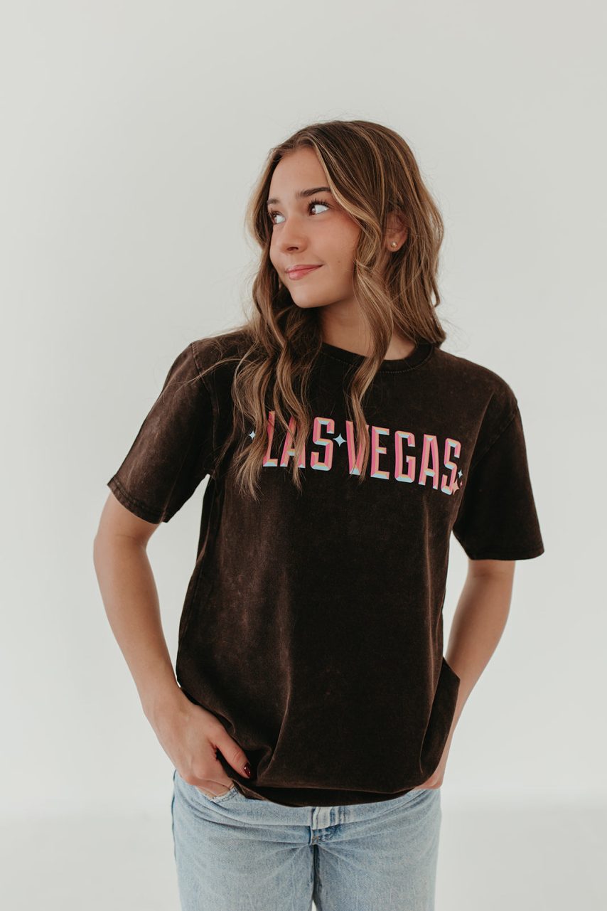 Shiny Las Vegas Vintage Wash T-shirt (Adult & Kids)
