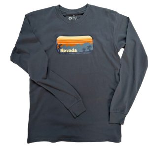 Scenic Nevada Retro Long Sleeve T-shirt (Unisex)