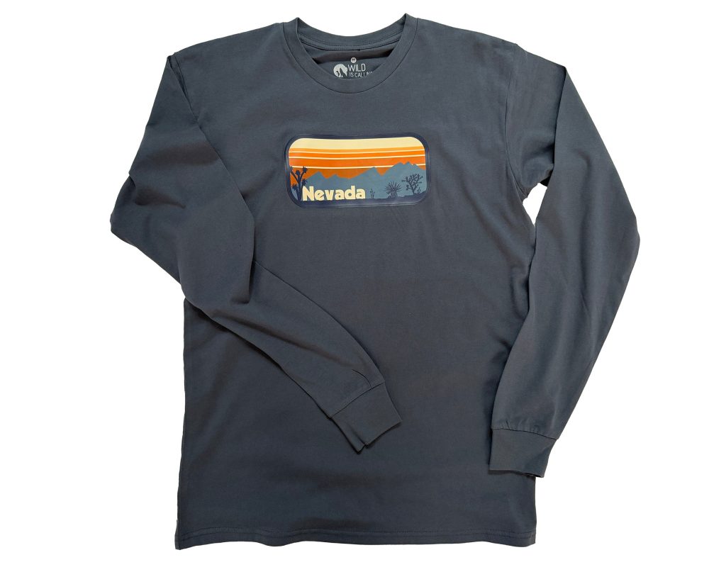Scenic Nevada Retro Long Sleeve T-shirt (Unisex)