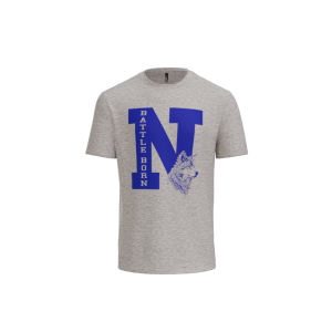 Battle Born Nevada Wolf T-Shirt – Premium DTF Printed Graphic Tee in Light Heather Grey | Battle Born Clothing