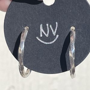 Silver twist earrings