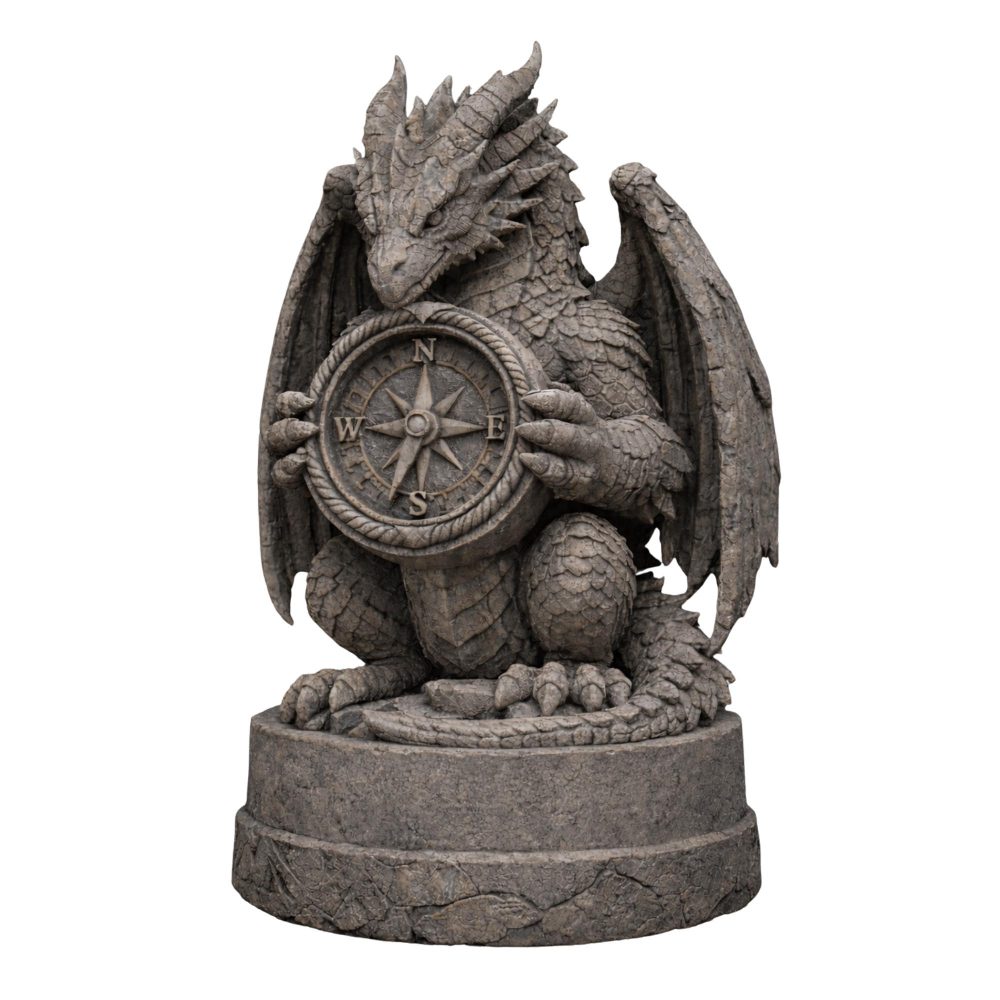 Dragon Guardian Compass Statue