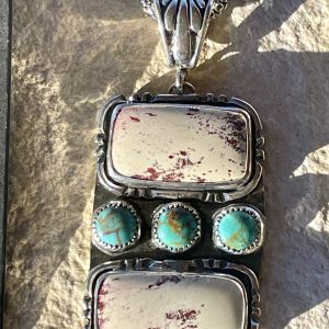 Red Buffalo Turquoise Pendant
