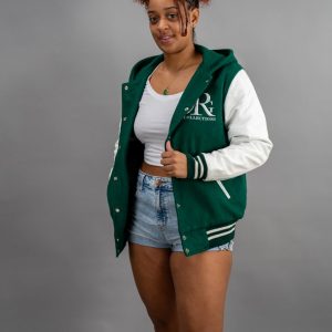 Classic Hooded Varsity Letterman Jacket – Water‑Repellent Streetwear | Reign Gear