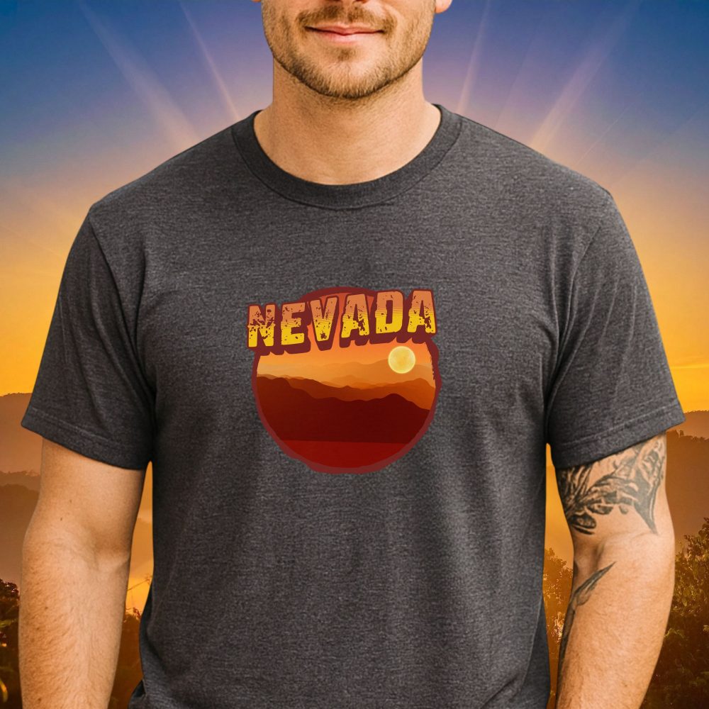 NEVADA TEXT OVER A RUSTIC HIGH DESERT SCENE