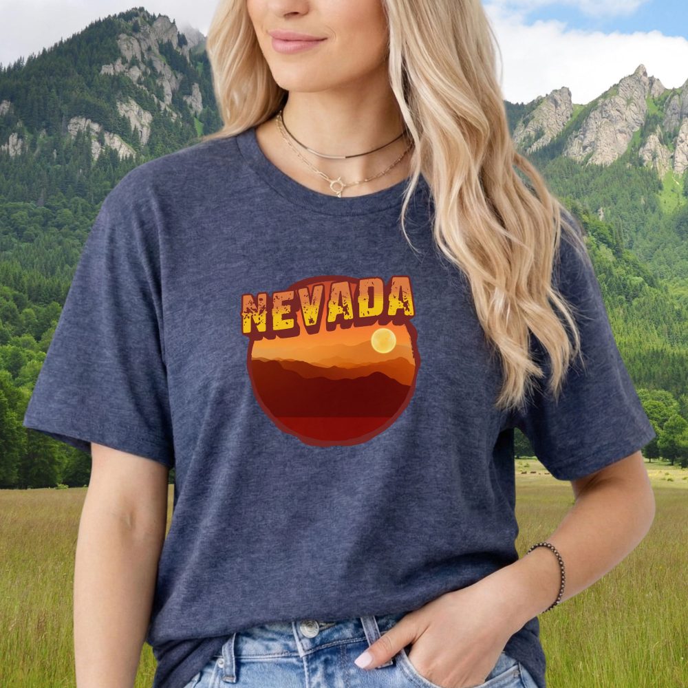 NEVADA TEXT OVER A RUSTIC HIGH DESERT SCENE