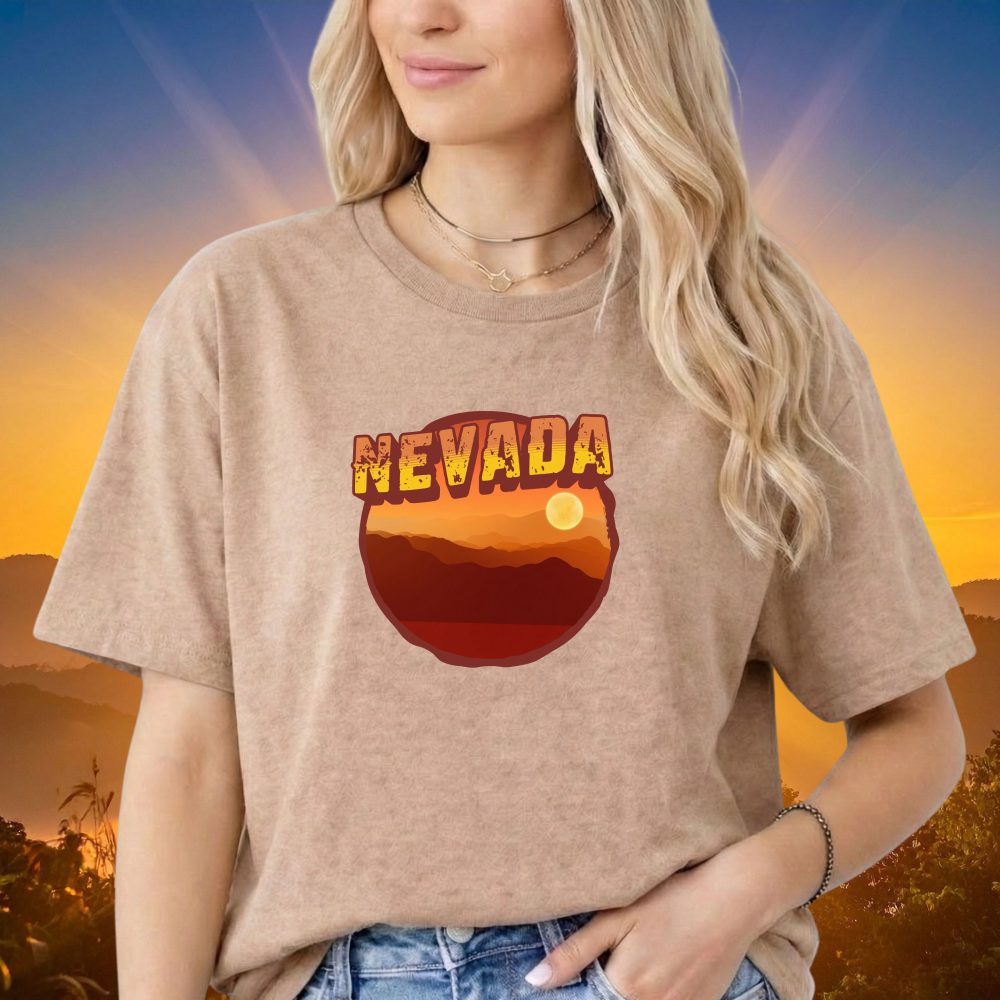 NEVADA TEXT OVER A RUSTIC HIGH DESERT SCENE