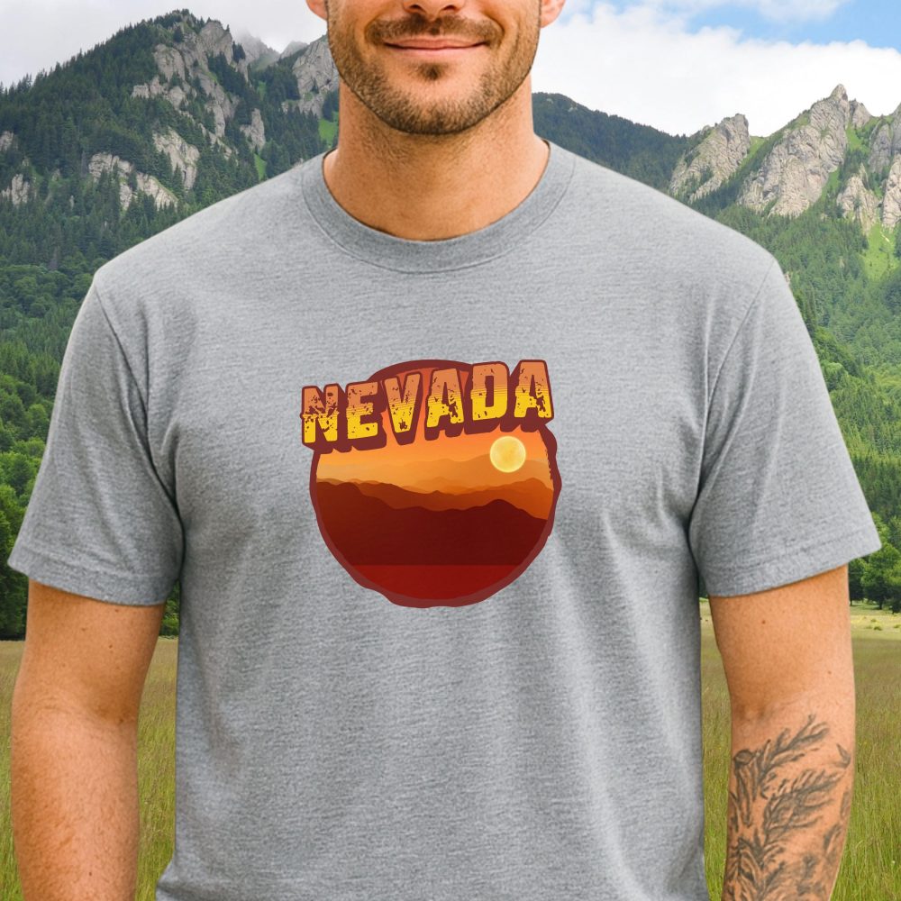 NEVADA TEXT OVER A RUSTIC HIGH DESERT SCENE